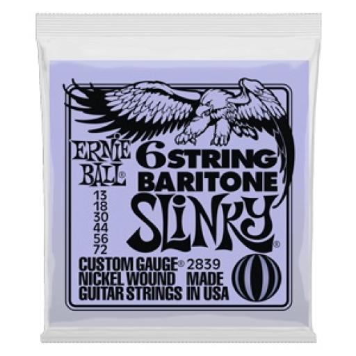 Ernie Ball 2839 6 String Baritone Electric Guitar Strings