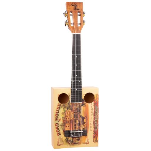 Eddy Finn Roadhouse Cigar Box Ukelele & Padded Gig Bag